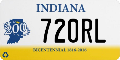 IN license plate 720RL