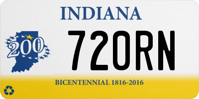 IN license plate 720RN