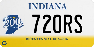 IN license plate 720RS