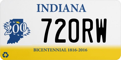 IN license plate 720RW