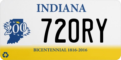 IN license plate 720RY