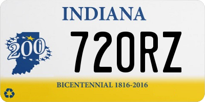 IN license plate 720RZ