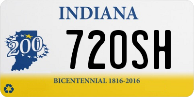 IN license plate 720SH