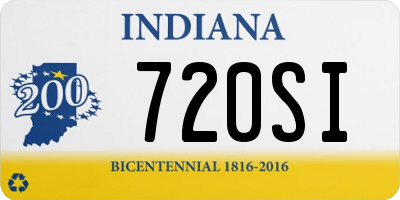 IN license plate 720SI