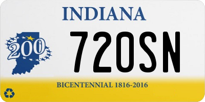 IN license plate 720SN