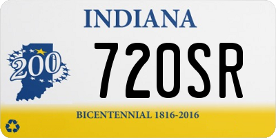 IN license plate 720SR