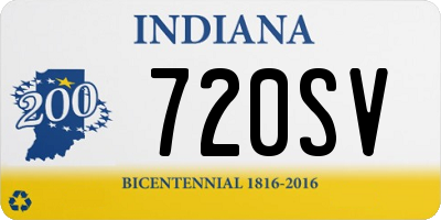 IN license plate 720SV