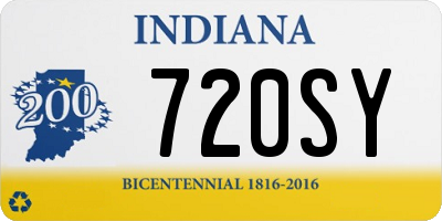 IN license plate 720SY