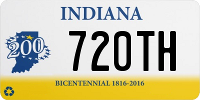 IN license plate 720TH