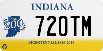 IN license plate 720TM