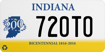 IN license plate 720TO