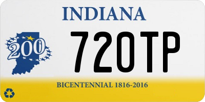 IN license plate 720TP