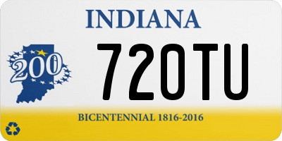 IN license plate 720TU