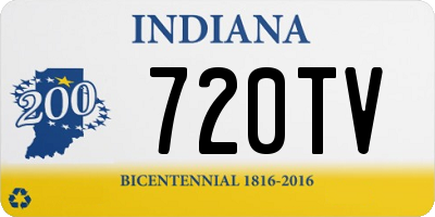 IN license plate 720TV