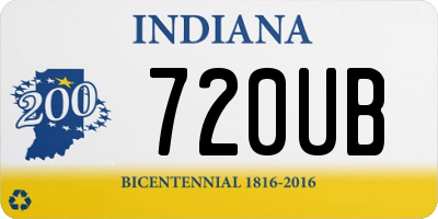 IN license plate 720UB