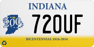 IN license plate 720UF