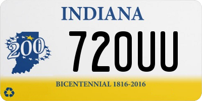 IN license plate 720UU