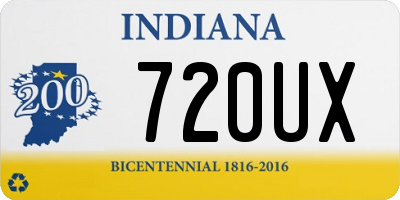 IN license plate 720UX