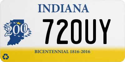 IN license plate 720UY