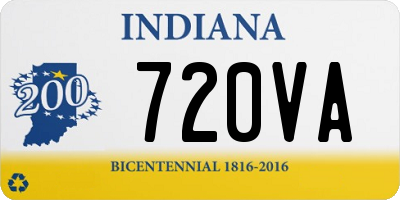 IN license plate 720VA