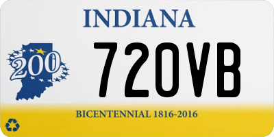 IN license plate 720VB