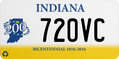 IN license plate 720VC