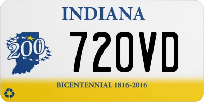 IN license plate 720VD