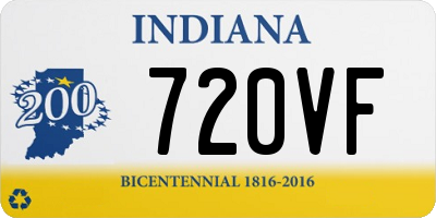 IN license plate 720VF