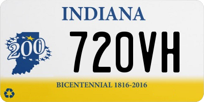 IN license plate 720VH