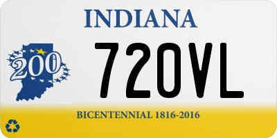 IN license plate 720VL