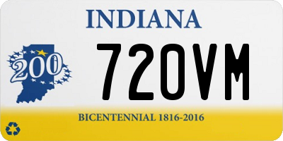 IN license plate 720VM