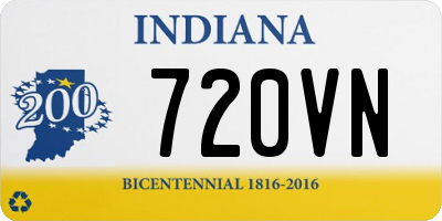 IN license plate 720VN