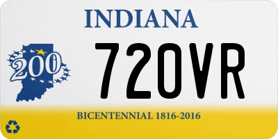 IN license plate 720VR