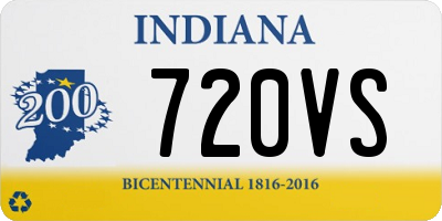 IN license plate 720VS