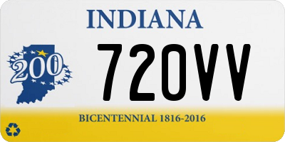 IN license plate 720VV