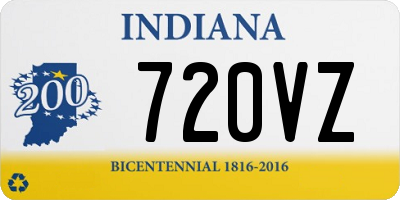 IN license plate 720VZ