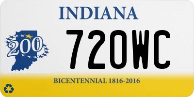 IN license plate 720WC