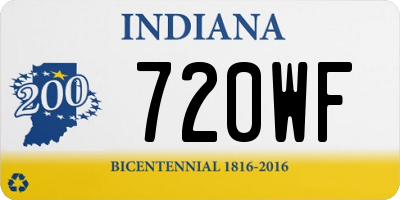 IN license plate 720WF