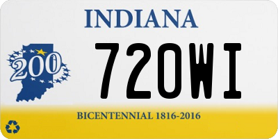 IN license plate 720WI