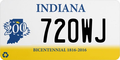 IN license plate 720WJ