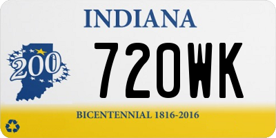 IN license plate 720WK