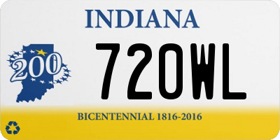 IN license plate 720WL