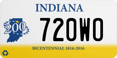 IN license plate 720WO