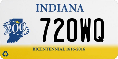IN license plate 720WQ