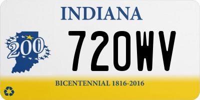 IN license plate 720WV