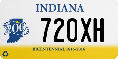 IN license plate 720XH