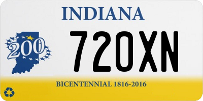 IN license plate 720XN