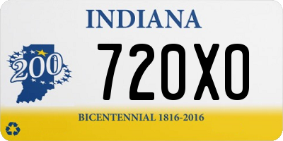 IN license plate 720XO