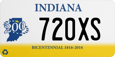 IN license plate 720XS