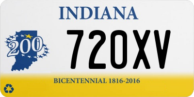 IN license plate 720XV